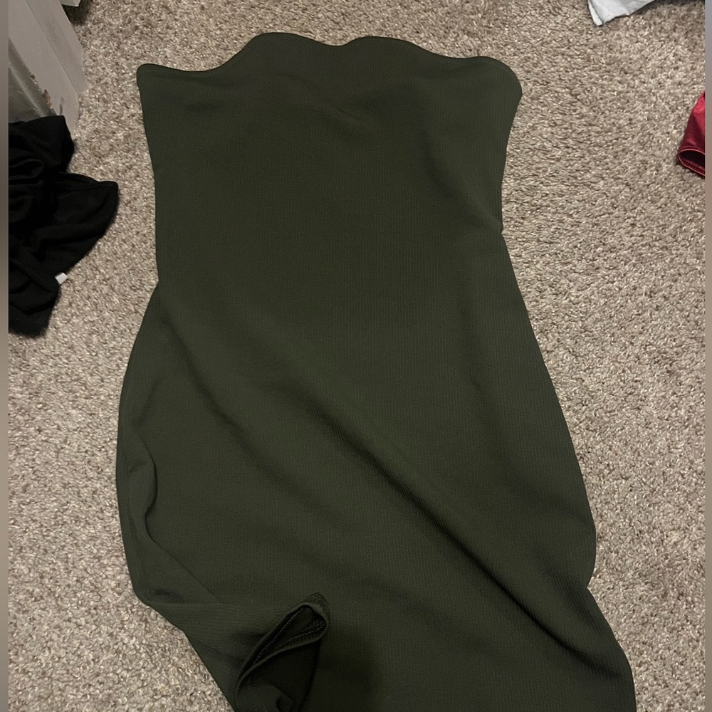 Green mini dress